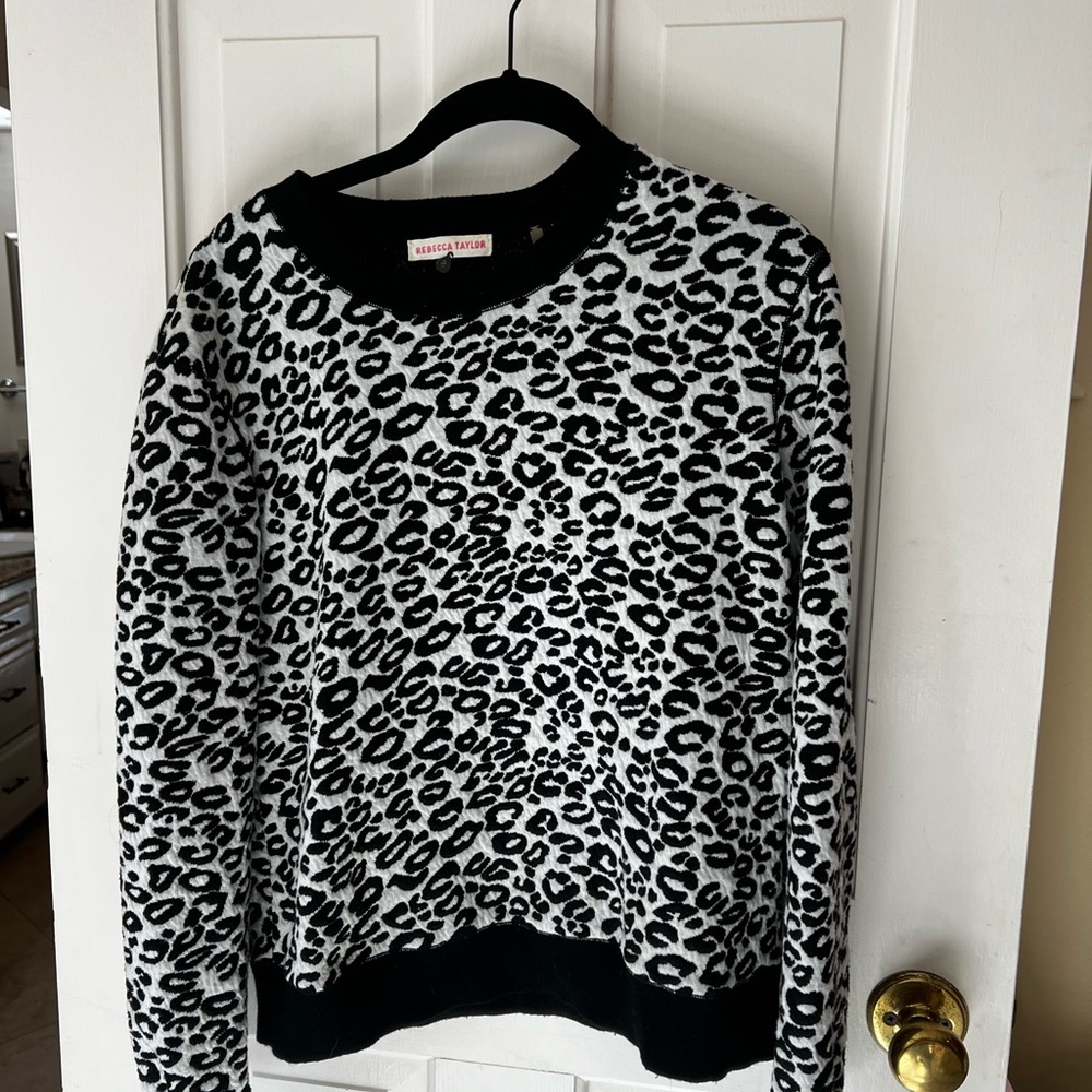 REBECCA TAYLOR leopard sweater/sweatshirt